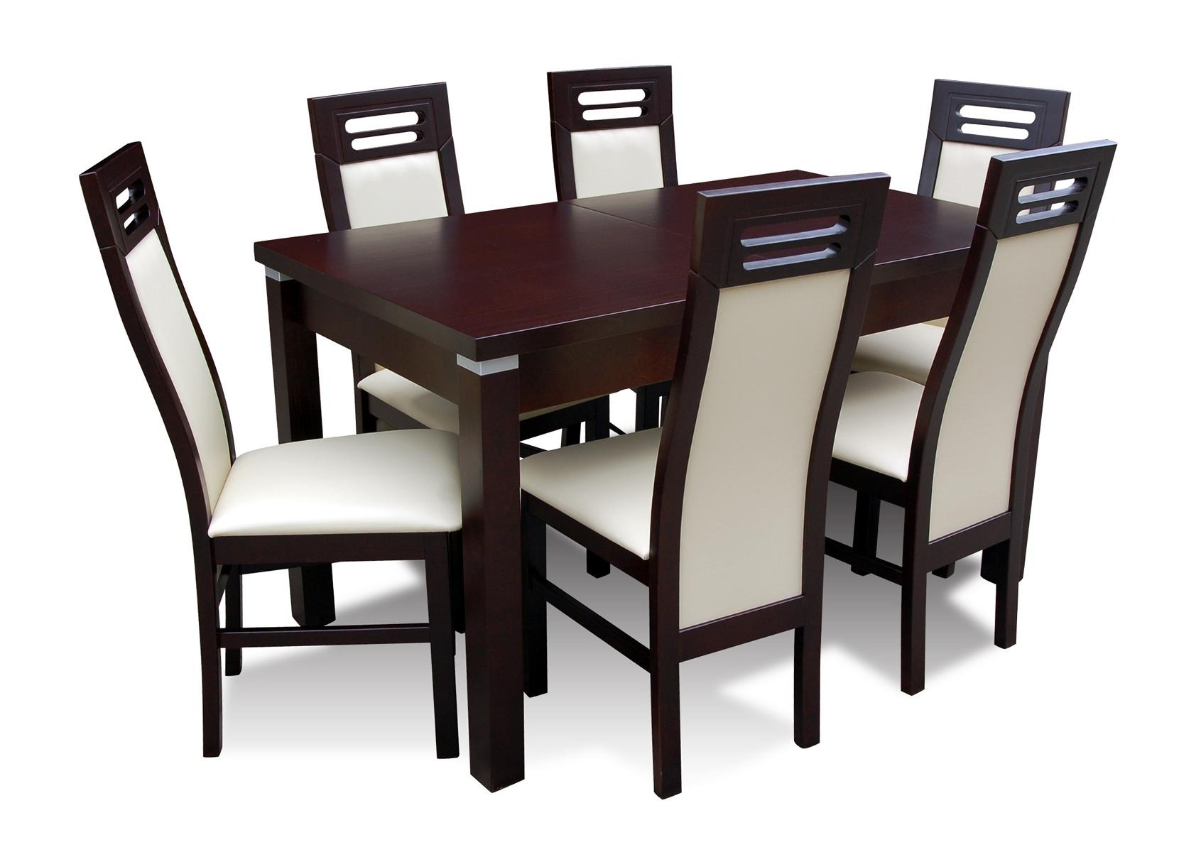 Holz Designer Ess Tisch + 6 Stühle Set Garnitur Zimmer Gruppe 7 tlg. Tische Neu