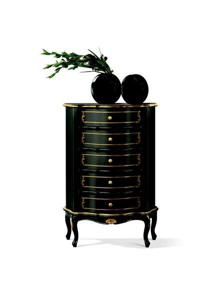 Italienische Möbel Stil Barock Schwarz Designer Schrank Kommode Möbel Holz Neu