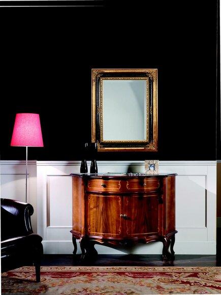 Italienische Möbel Kommode Schrank Braun Design Luxus Holz Stil Barock Anrichte