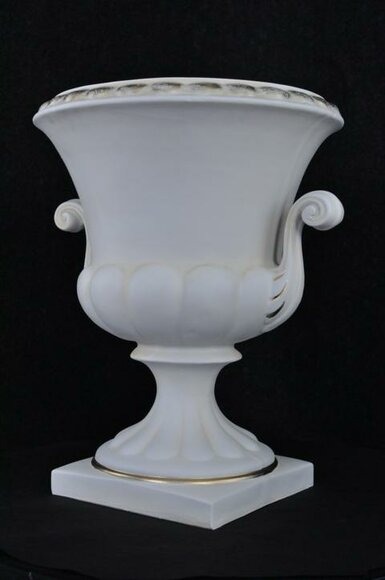 XXL Design Blumen Topf Dekoration Vase Vasen Handarbeit Deko Kelch