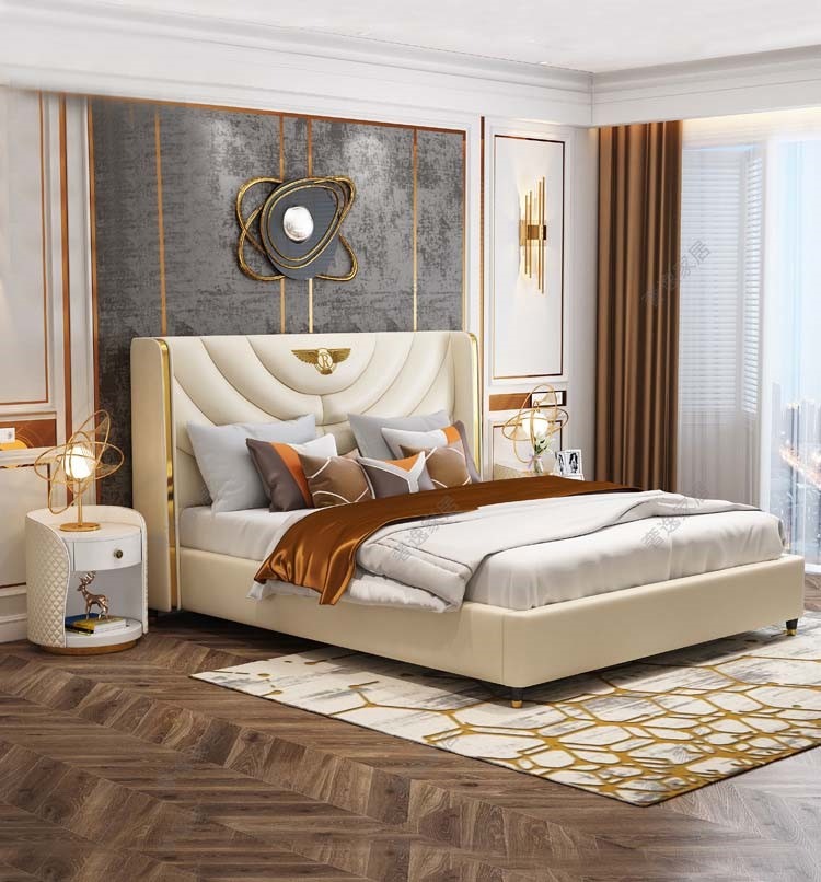 Schlafzimmer Bett Nachttische 3 tlg. Set Design Luxus Betten Holz Doppelbett Neu !