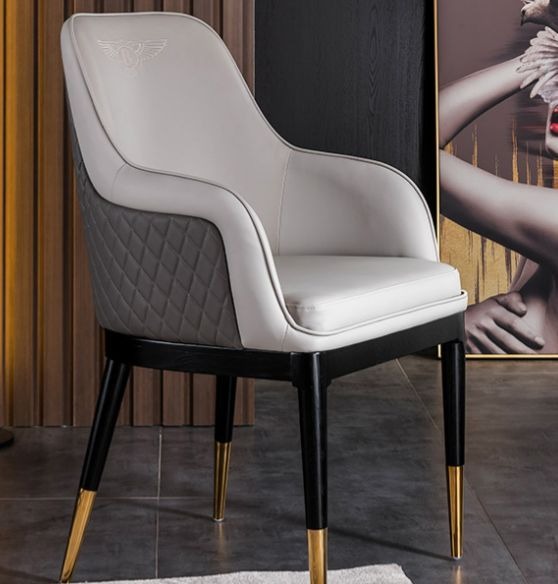 Design Stuhl Luxus Lehnstuhl Polster Stühle 1x Sessel Wohn Ess Zimmer Leder Neu