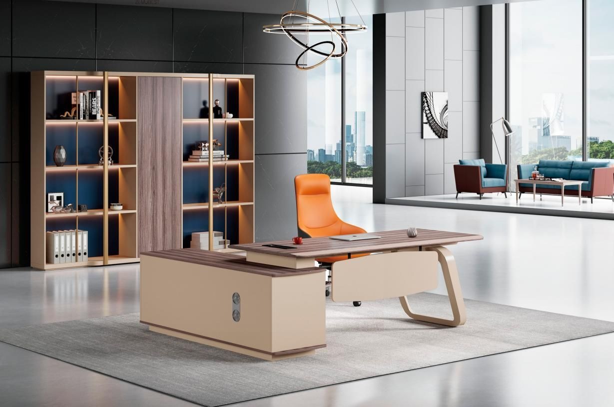 Komplette Bürotisch Schrank Büromöbel Holz Beige Ecke Schreibtisch Set