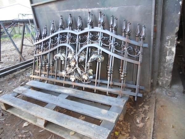 Aussen Garten Barock Rokoko Zaun Klassisch Geländer Zaun Schmiedeeisen 1lfm 384