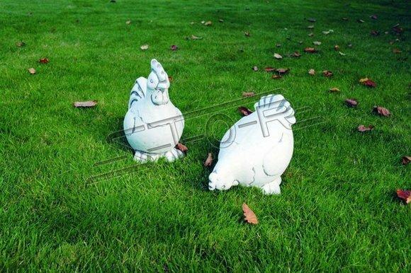 Garten Dekoration Huhn Terrasse Stein Figuren Figur Deko Statue Skulptur