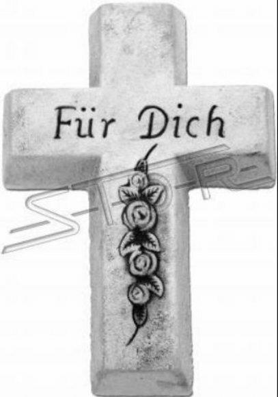 Grabengel Kreuz Grab Deko Grabschmuck Stein Dekoration Statue Skulpturen