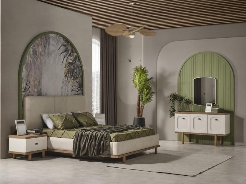 Schlafzimmer Sets Komplette Einrichtung Nachttische Bett Kleiderschrank 4tlg.