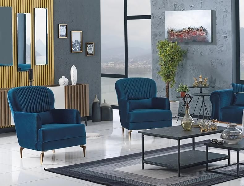 Hotel Möbel Loung Club Sessel Design Kino Lobby Möbel 2tlg. Set Grün