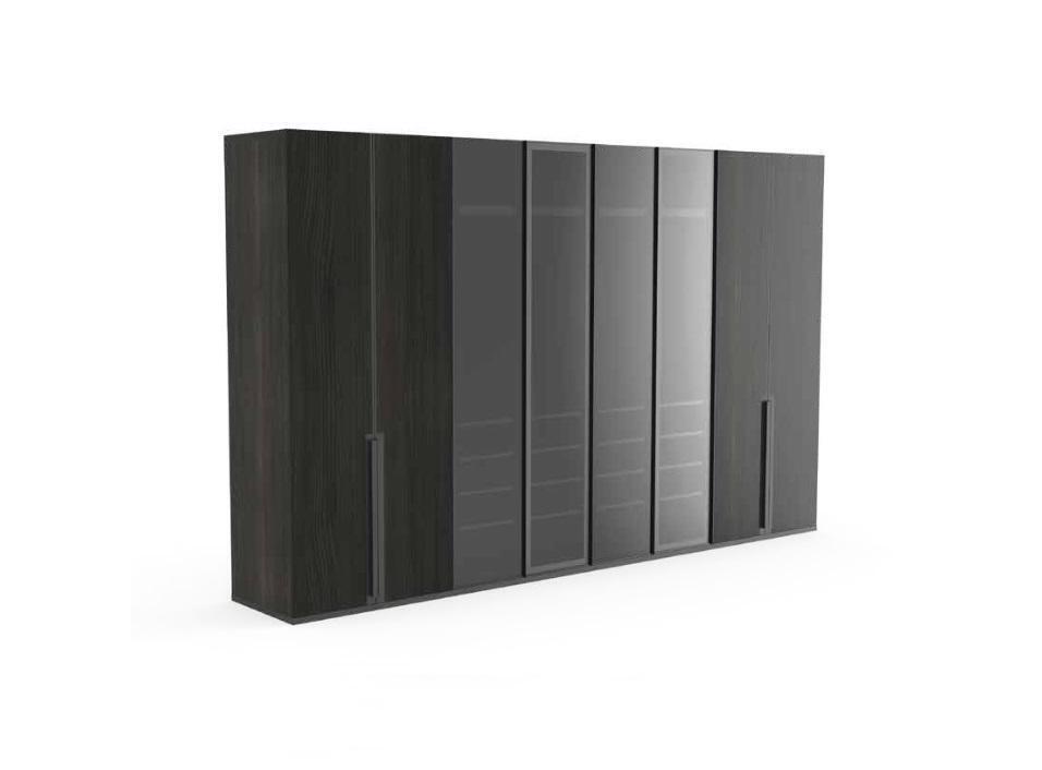 Kleiderschrank Schlafzimmer Luxus Schränke 8-türlger Schwarz Schrank