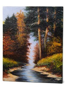 Modernes, handgemaltes abstraktes Ölgemälde auf hochwertiger Leinwand Sofort