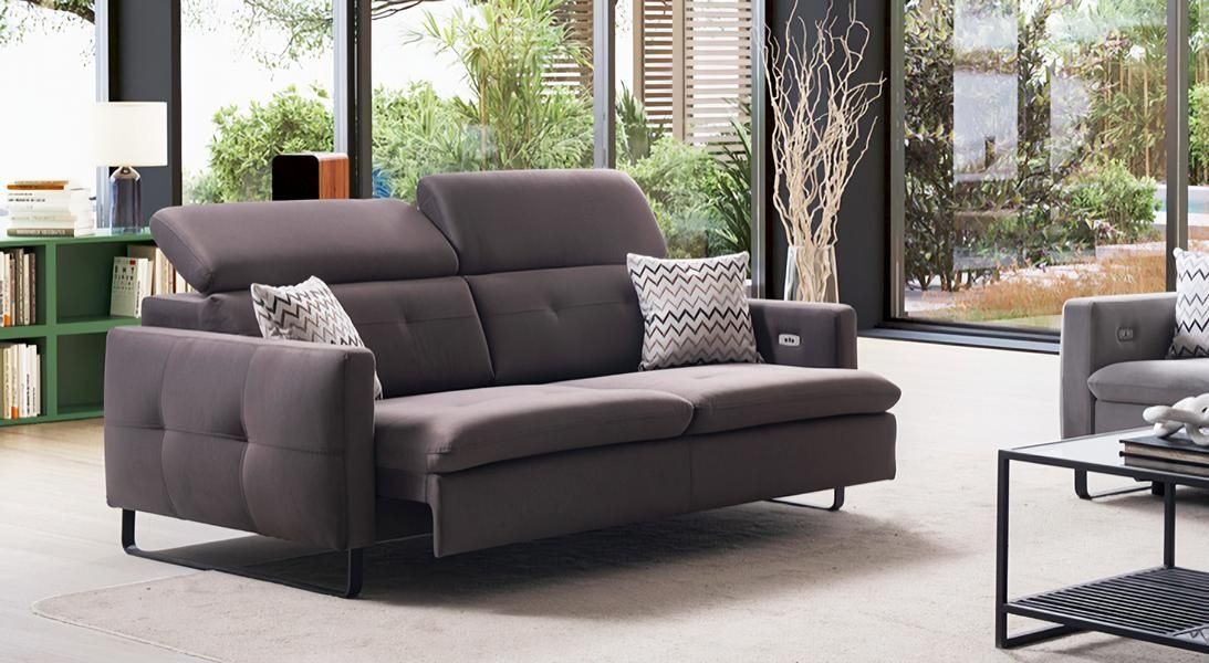 Sofa 3-Sitzer Wohnzimmer Modern Design Polster Möbel Grau Luxus Couch
