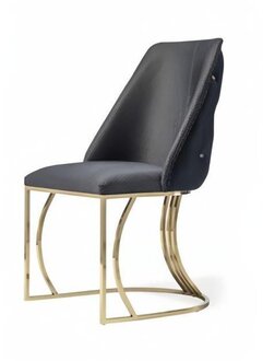 Moderne Design Textil Blau Stuhl Armlehne Esszimmer Polsterstuhl Luxus Möbel