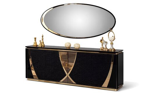 Kommoden Gruppe Konsole Schränke Modern Neu Garnitur Set 2tlg Spiegel Sofort