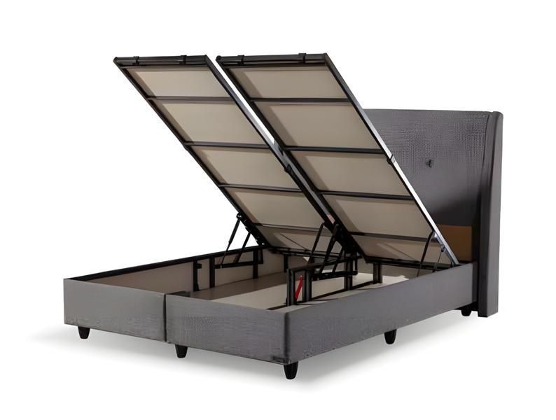 Modernes Bettgestell Hochwertiges Metall mit elegantem Design und Kopfteil