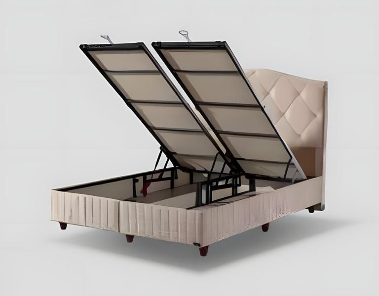 Luxuriöses Boxspringbett Elegantes Kopfteil Modernes Design für Komfort und Stil