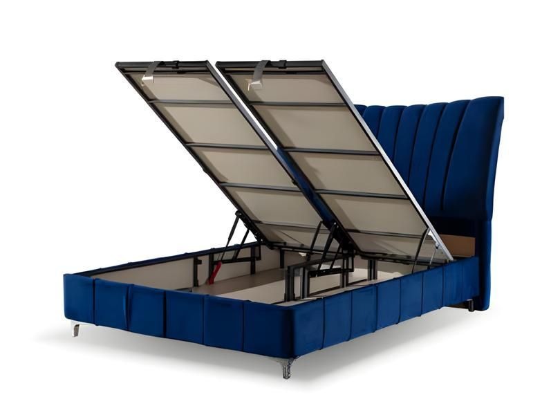Luxuriöses Boxspringbett in Blau Modernes Design für höchsten Komfort und Stil