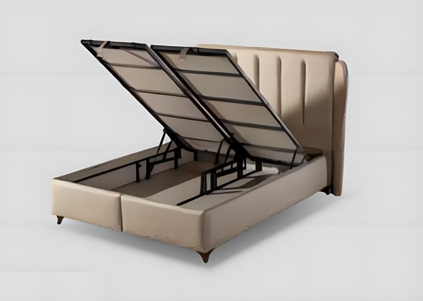 Luxuriöses Boxspringbett Elegantes Kopfteil für Komfort und stilvolles Wohnen