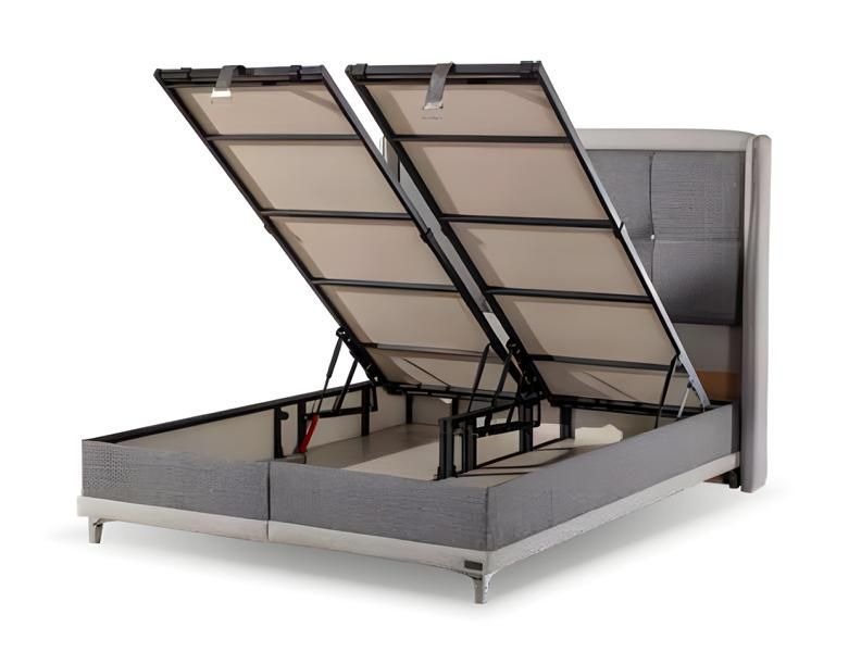 Luxuriöses Boxspringbett Stilvolles Kopfteil für höchsten Komfort und Eleganz