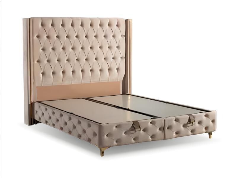 Luxuriöses Boxspringbett mit elegantem Kopfteil Modernes Design für Komfort