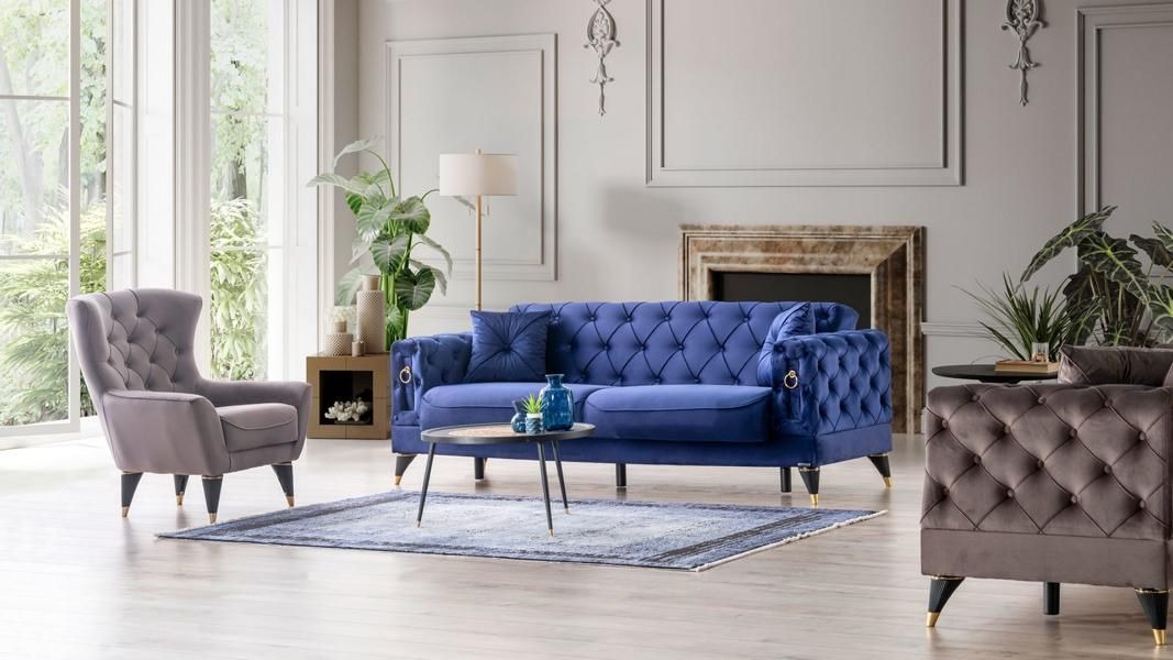 Sofagarnitur 3+3+1 Sitzer Stilvoller Komfort Polstergarnitur Couchgarnitur