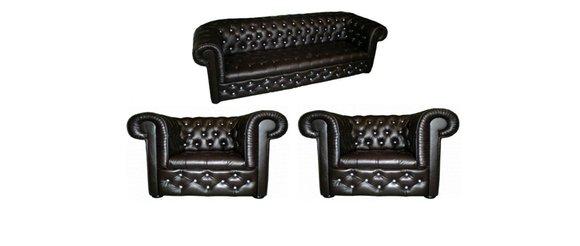 Chesterfield Sofagarnitur Couch Sofa Polster Garnitur Sofas 3+1+1 Polsterset