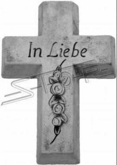 Grabengel Kreuz Grab Deko Grabschmuck Stein Dekoration Statue Skulpturen