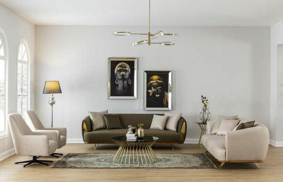 Luxus Sofagarnitur Modern Set 3+2+1+1 Sitzer Sofa Couch Garnitur Design Couchen