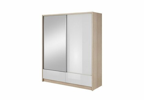 Garderobe Aufbewahrung 180cm Regal Schrank Archiv Schiebetüren