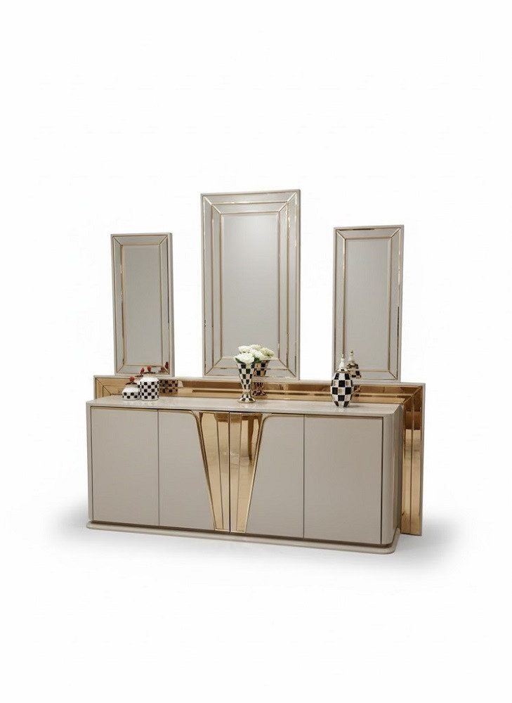 Modern Kommode mit 3x Spiegel Luxuriöser Exklusives Sofort