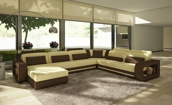 Multifunktions Couch Sofa Polster XXL Big Neu Sofa Eck Couchen Leder