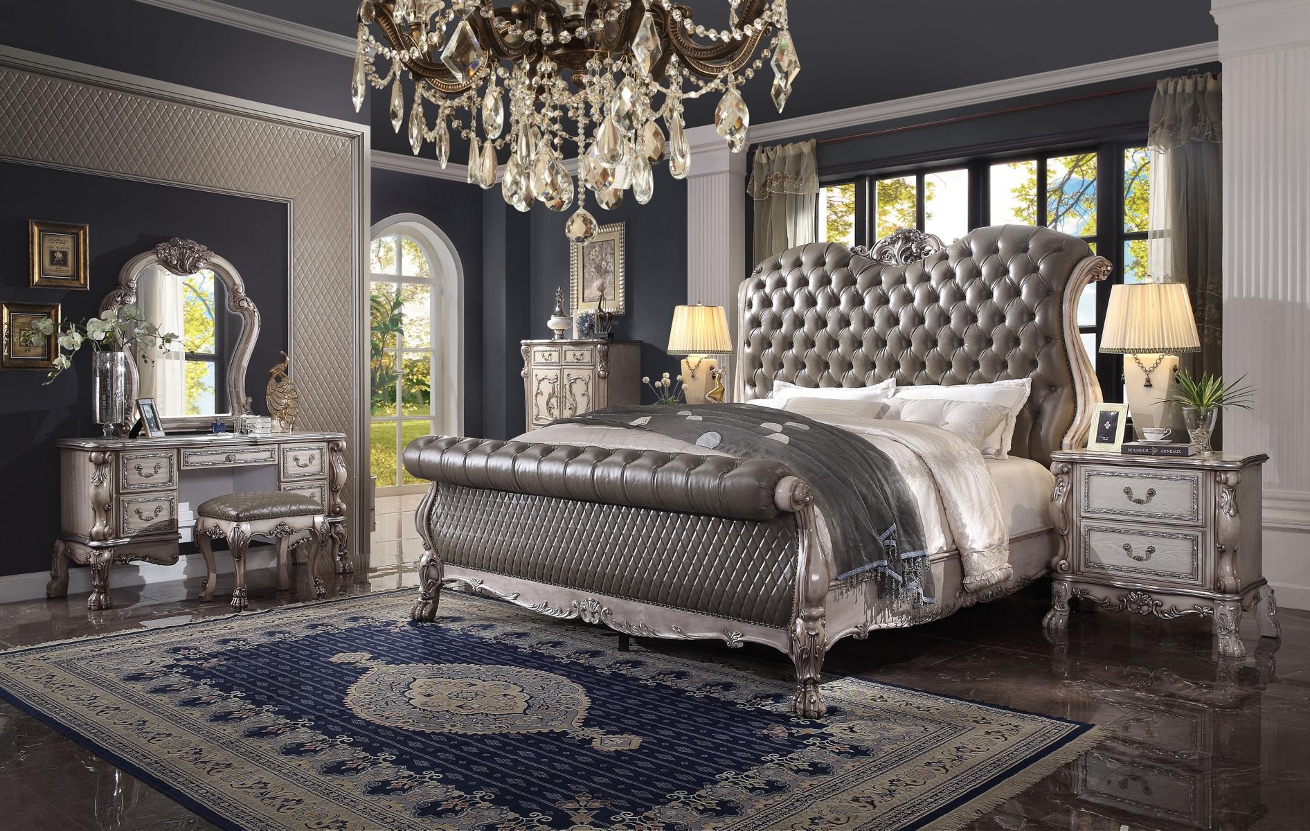 Schlafzimmer 6 tlg Design. Schlafzimmer Komplett Set Bett Nachttisch Kommode Neu