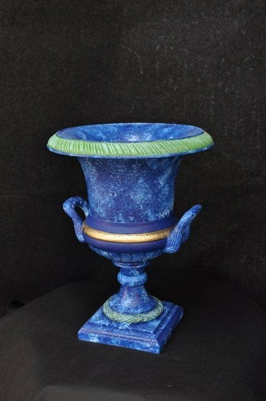 Design Blumen Topf Dekoration XXL Vase Vasen Handarbeit Deko Kelch