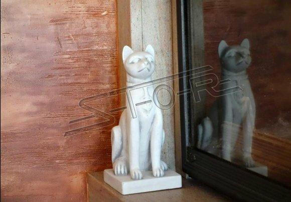 Ägyptische Katze Statue Figur Statuen Garten Dekoration Terrasse Deko