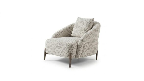 Sessel Moderner Designermodell Beige Farbe Elegante Wohnzimmer Komfort