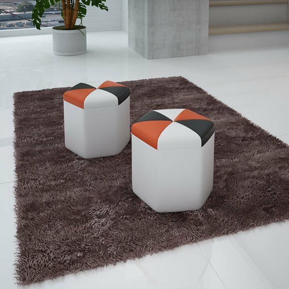 DESIGN POLSTER HOCKER FUSSHOCKER OTTOMANE SITZ CHAISE GEPOLSTERT PUFA