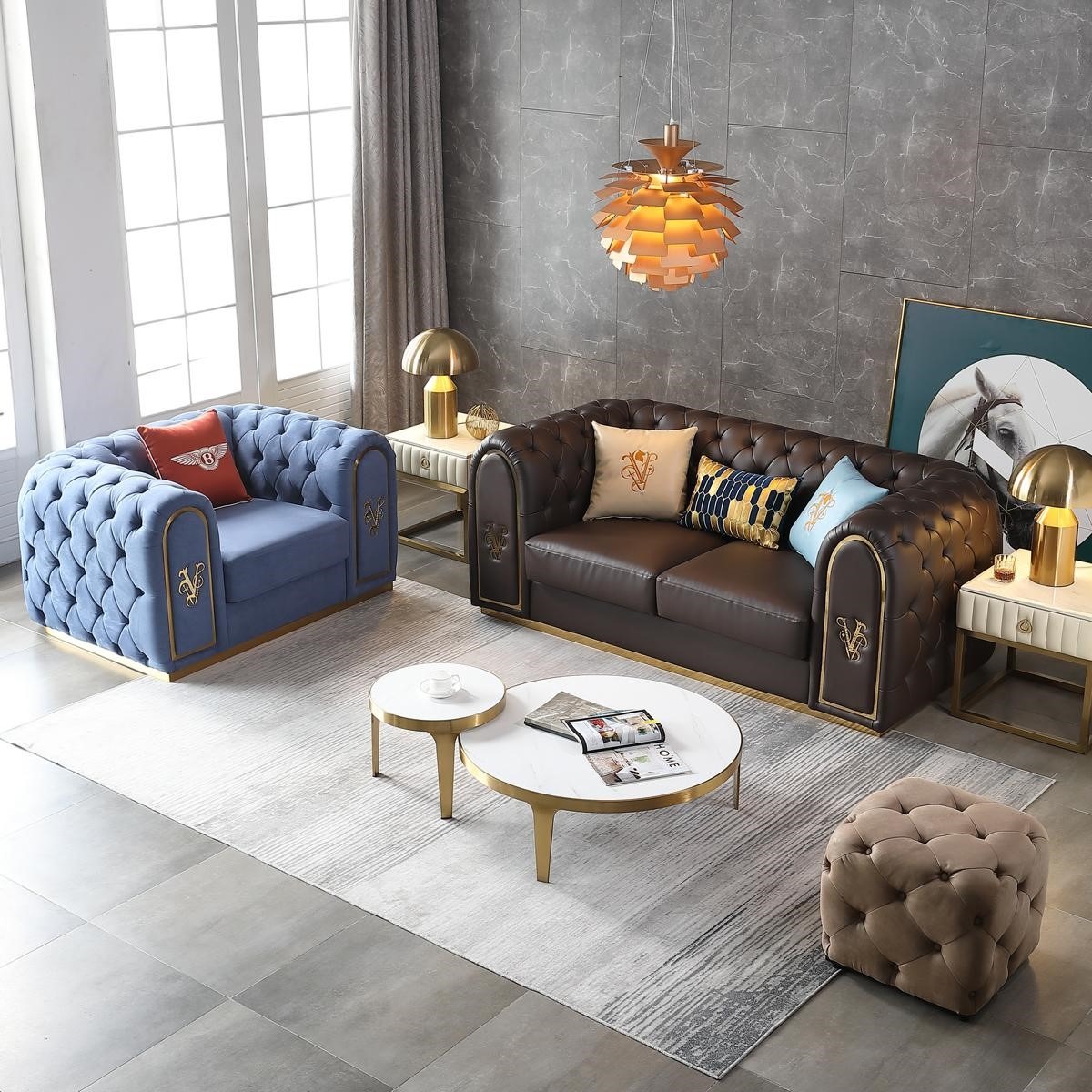 Sofagarnitur 3+1 Sitzer Klassischer Wohnlandschaft Sofas Couchen Polster Sofa !