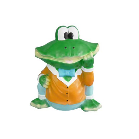 abstrakte Skulptur Frosch Dekoration Figur Kunststoff Deko Statue 28cm