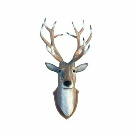 Hirsch Geweih Kopf Wand Deko Dekoration 110cm Wand Design Kopf Skulptur Statue