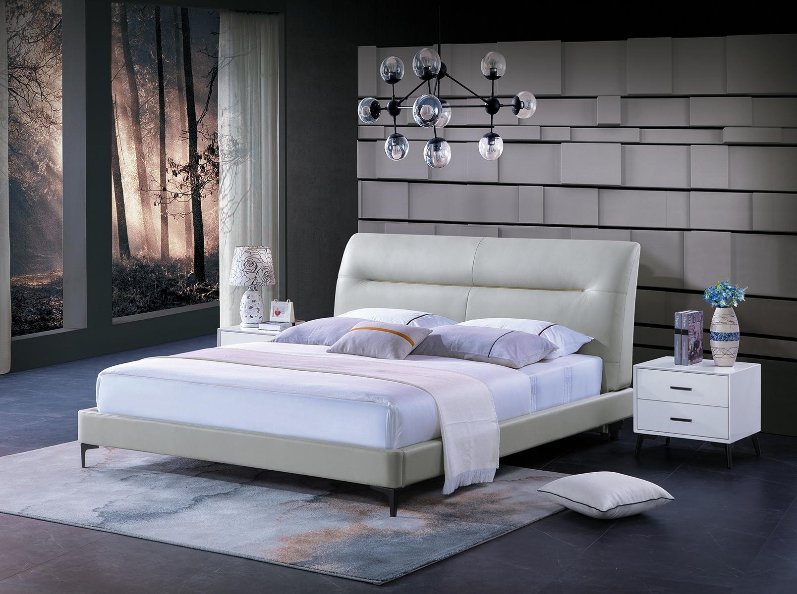 Bett Polster Design Luxus Doppel Hotel Betten Schlaf Zimmer Leder Luxus 180x200