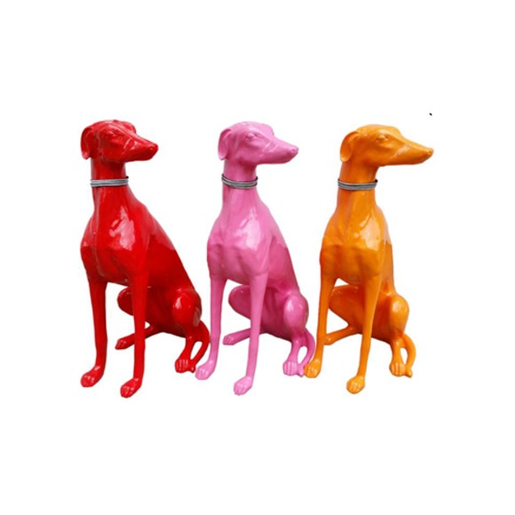 Moderne Skulptur Abstrakte Dekoration Figur Statuen Deko Hund Windhund
