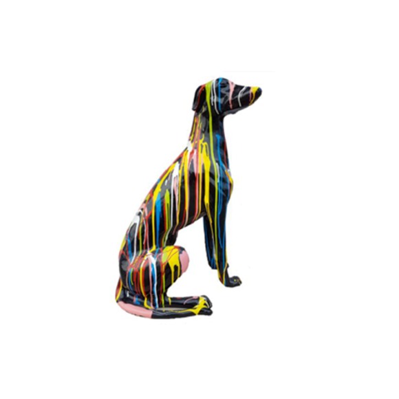 Moderne Skulptur Abstrakte Dekoration Figur Statuen Deko Hund Neu 80 cm
