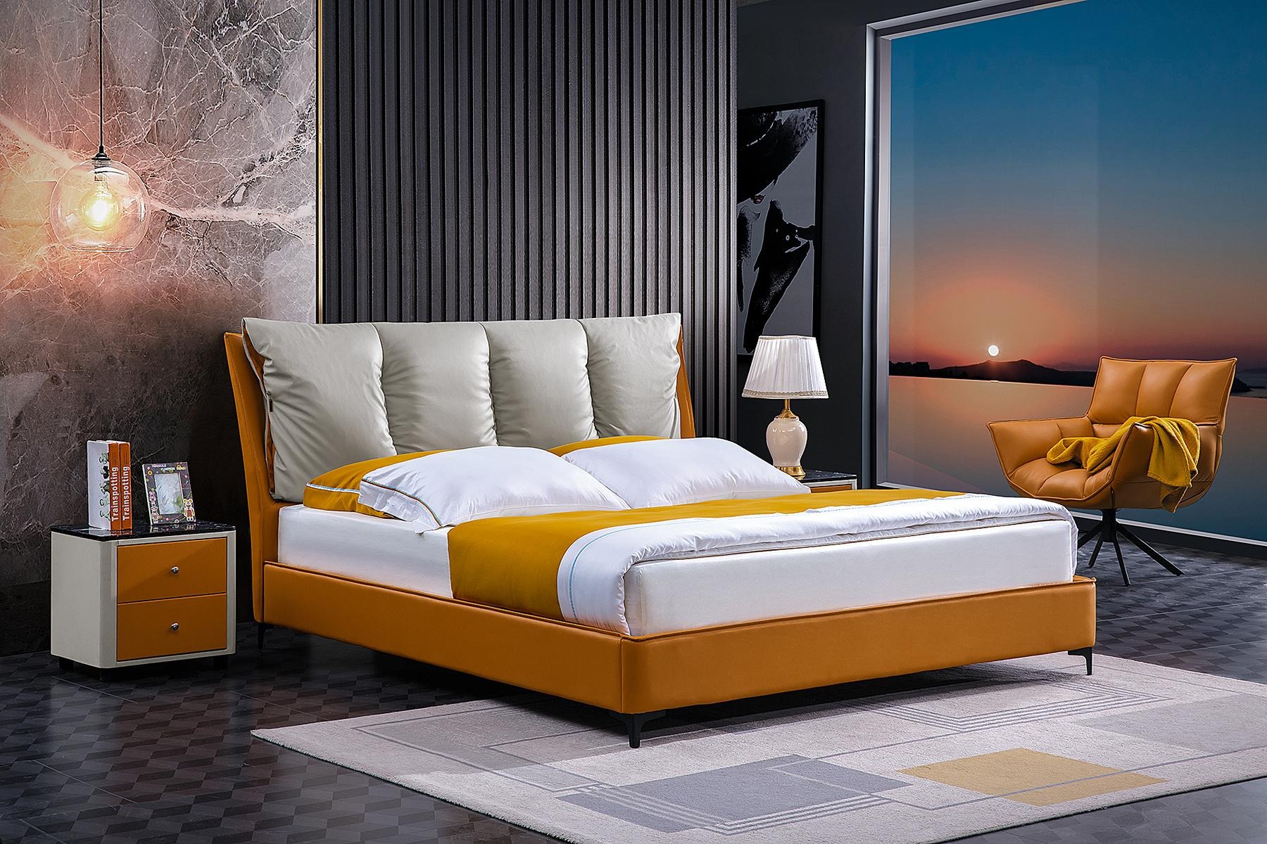 Edles Bett 3tlg Set Nachttisch Möbel Luxus Matratze Schlafzimmer Bettgestell Neu.