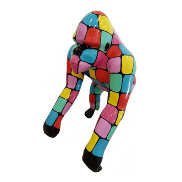 Abstrakte Figur Statue Design Skulptur Deko Bunter Gorilla Statuen Dekoration