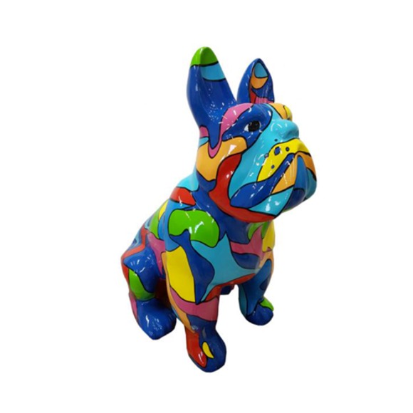 Abstrakte Figur Statue Design Skulptur Deko Bunter Hund Statuen Dekoration