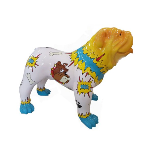 Abstrakte Figur Statue Dekoration Design Skulptur Deko 90cm Hund Garten