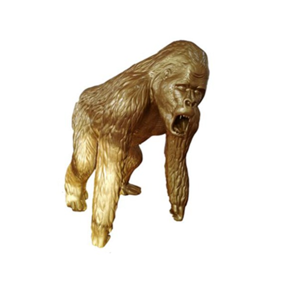 Abstrakte Goldene Figur Statue Gorilla Skulptur Deko Garten Design 130cm