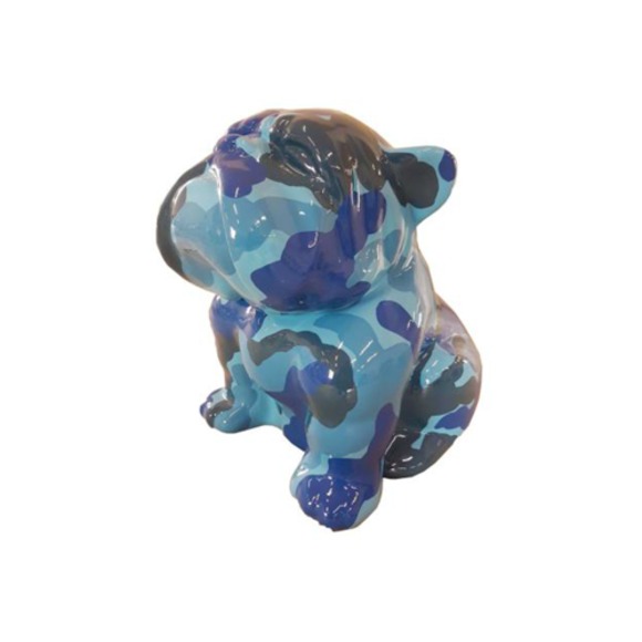 Abstrakte Figur Kunst Hund Skulptur Deko Garten Design Statuen bunt neu