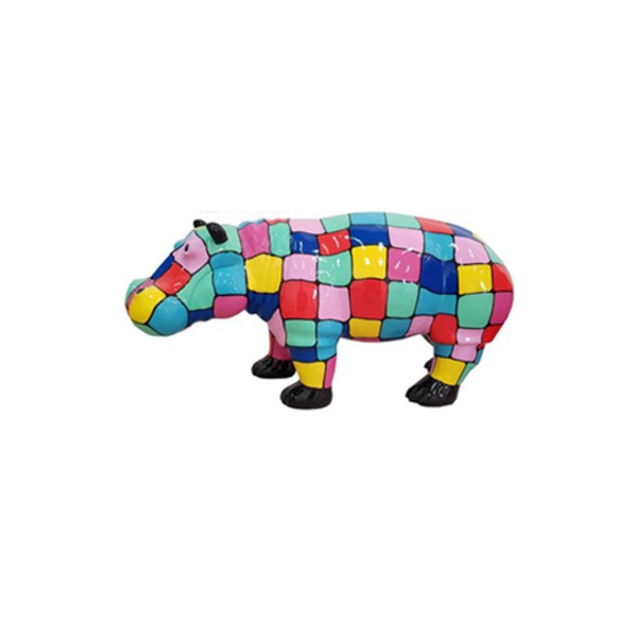 Design Dekoration Figur Nilpferd aus Kunststoff Garten Skulptur Statuen