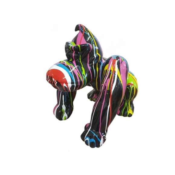 Modern Skulptur Gorilla aus Kunststoff Dekorative Figur Garten 70cm Statuen