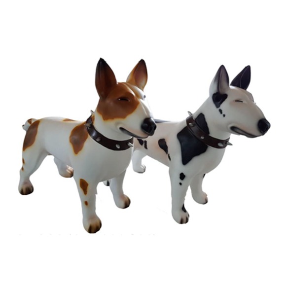 Abstrakte Kunst Figur Statue Garten dekoration Figuren Deko Kampf Hund